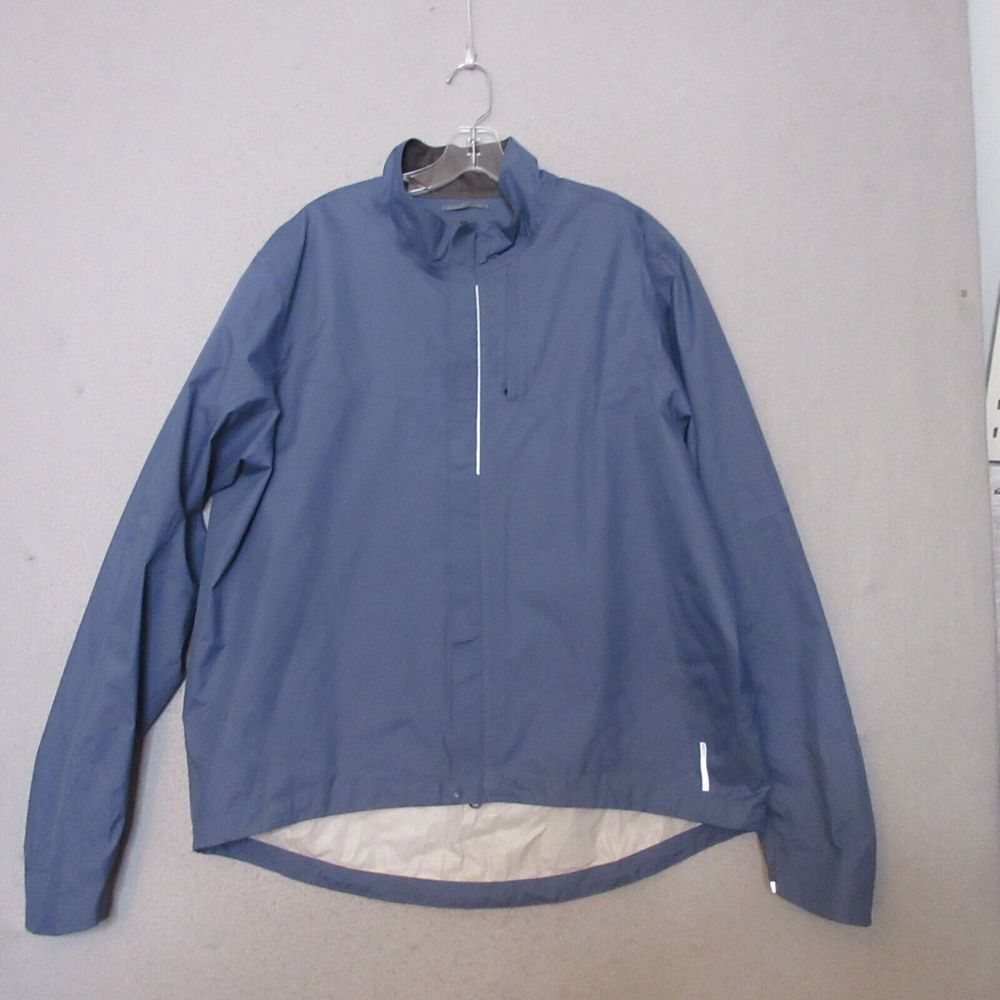REI Coop‎ Jacket Men XL Blue Softshell Nylon Full Zip Wind Breaker Outdoor Camp